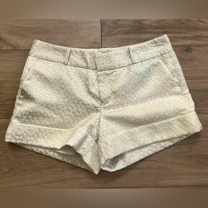 SILVER & WHITE SPARKLY SHORTS